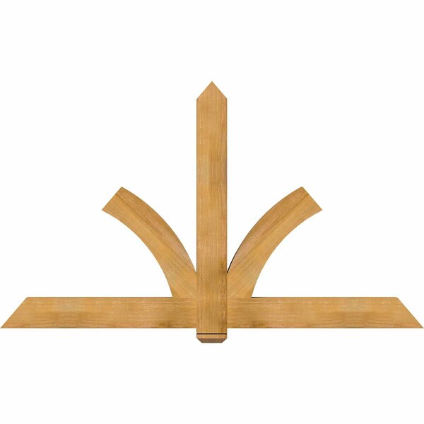 Ekena Millwork Redmond Rough Sawn Timber Gable Bracket, Western Red Cedar, 84"W x 49"H x 4"D x 6"F, 14/12 Pitch GBW084X49X0406RED00RWR - main
